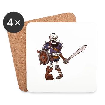 Skeleton Warrior - Coasters (set of 4) - white - Front