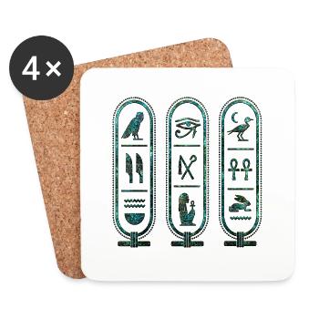 Egypt Egypt Isis Pharaohs Pharaoh Pyramid Africa - Coasters (set of 4) - white - Front
