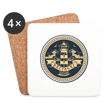 Bretagne France Lighthouse - Coasters (set of 4) - white - Front