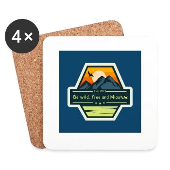 Freedom and wanderlust call you - Coasters (set of 4) - white - Front