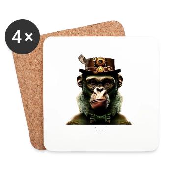 Seppl Ape - Untersetzer (4er-Set) - Weiß - Vorne