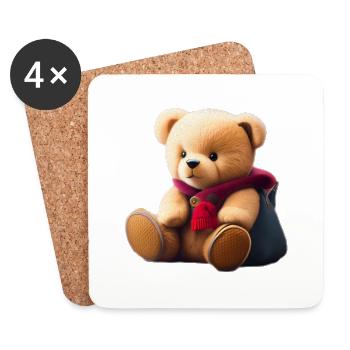 Teddy bear - Coasters (set of 4) - white - Front