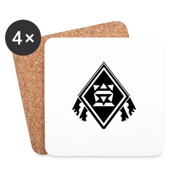 maya9 - Coasters (set of 4) - white - Front