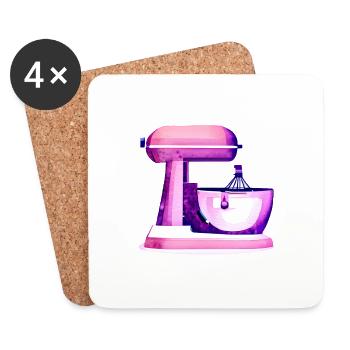 Bäcker Konditor Bäckerei Konditorei Backen - Untersetzer (4er-Set) - Weiß - Vorne