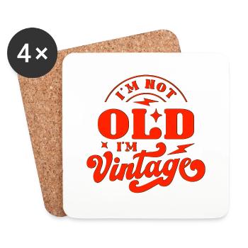 50th Birthday vintage retro Born in 1973 Birthday - Coasters (set of 4) - white - Front