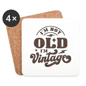 50th Birthday vintage retro Born in 1973 Birthday - Coasters (set of 4) - white - Front