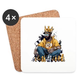 Jack the Chess Player - Coasters (set of 4) - white - Front