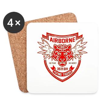 Heer, Militär, Luftwaffe, Marine, Marine, Amerika, USA - Untersetzer (4er-Set) - Weiß - Vorne