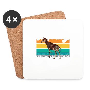 Pure Okapi nature - Coasters (set of 4) - white - Front