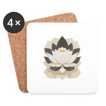 Lotus - Coasters (set of 4) - white - Front