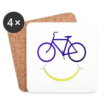Radfahrer Radfahren BMX Fahrrad Sport Mountainbiken Hobby - Untersetzer (4er-Set) - Weiß - Vorne