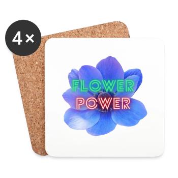 Flower Power - Coasters (set of 4) - white - Front