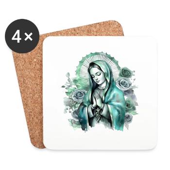 Holly Mary Maria Madonna Mariana Virgin Mary Holy - Coasters (set of 4) - white - Front