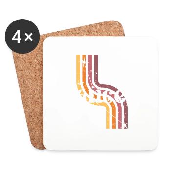 Cancer retro horoscope - Coasters (set of 4) - white - Front