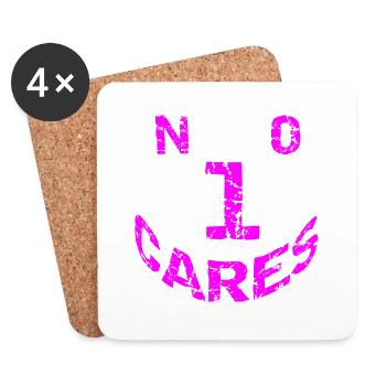 No 1 cares - Untersetzer (4er-Set) - Weiß - Vorne