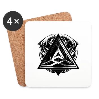 Triangles Part Two - Coasters (set of 4) - white - Front