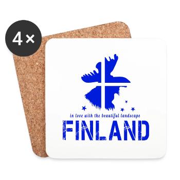 Finnland Finland Suomi - Untersetzer (4er-Set) - Weiß - Vorne