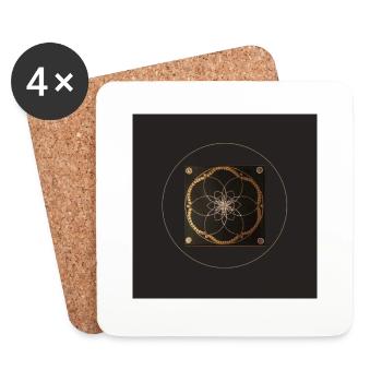 FLEUR DE VIE A BASE 12 - Dessous de verre (lot de 4) - blanc - Devant