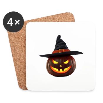 Halloween Pumpkins Gift Pumpkin Pumpkin Costume - Coasters (set of 4) - white - Front