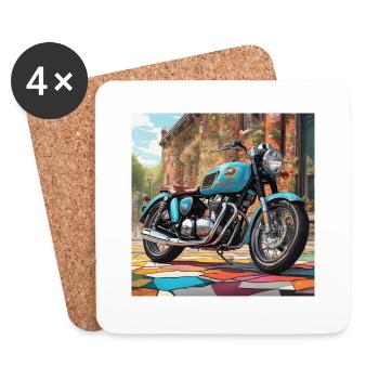 Classy British Motorcycling - Coasters (set of 4) - white - Front