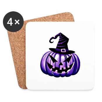 Halloween Pumpkin Costume Pumpkin Costume Cadeau - Dessous de verre (lot de 4) - blanc - Devant