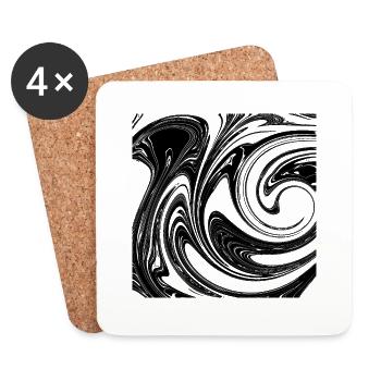 Fluidité - Dessous de verre (lot de 4) - blanc - Devant