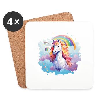 Sky Horse - Coasters (set of 4) - white - Front