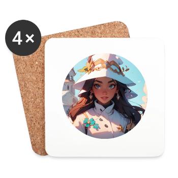 Princess 4 - Untersetzer (4er-Set) - Weiß - Vorne