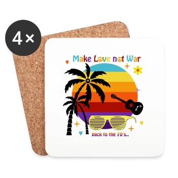 Back to the 70s - Coasters (set of 4) - white - Front