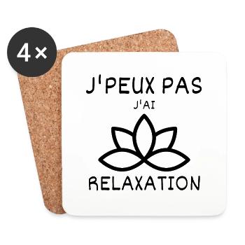 J'peux pas j'ai relaxation - Dessous de verre (lot de 4) - blanc - Devant