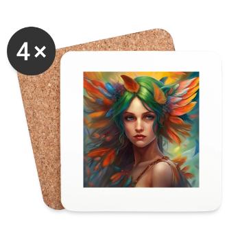 Elfe 1 - Dessous de verre (lot de 4) - blanc - Devant