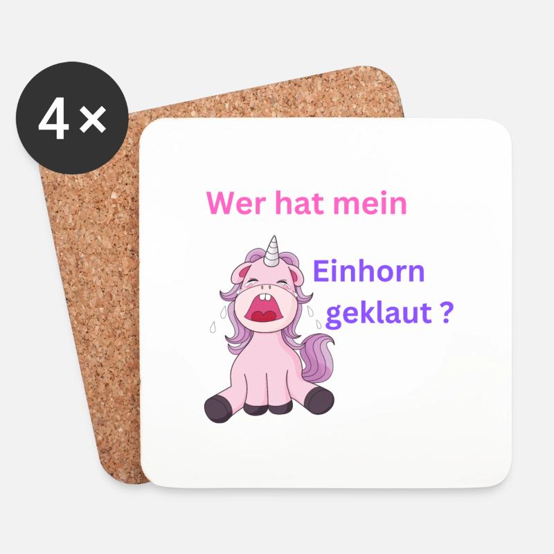 Einhorn gkelaut - Untersetzer (4er-Set) - Weiß