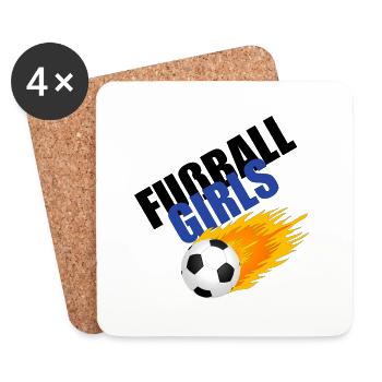 V.f.B Grötzingen - Fußballgirls (neutral) - Untersetzer (4er-Set) - Weiß - Vorne