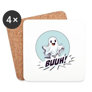 Halloween Cute Little Ghost - Untersetzer (4er-Set) - Weiß - Vorne