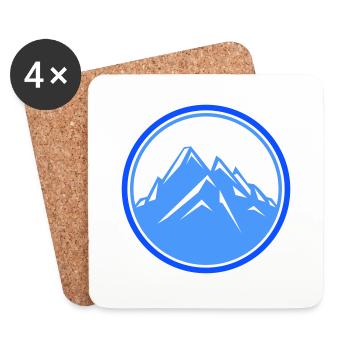 berge - Untersetzer (4er-Set) - Weiß - Vorne