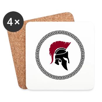 spartaner - Untersetzer (4er-Set) - Weiß - Vorne