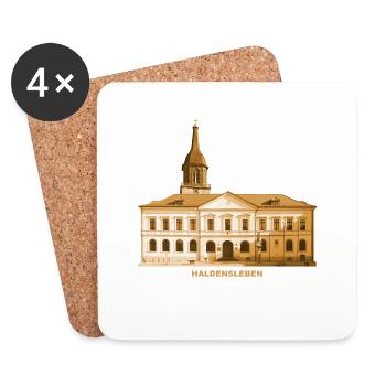 Haldensleben Rathaus Börde Saxe-Anhalt - Dessous de verre (lot de 4) - blanc - Devant