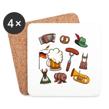 Octoberfest Elements - Coasters (set of 4) - white - Front