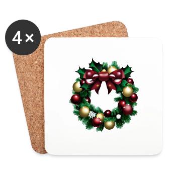 Christmas gift christmas christmas tree - Coasters (set of 4) - white - Front