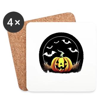 Halloween Pumpkin Costume Pumpkin Costume Cadeau - Dessous de verre (lot de 4) - blanc - Devant