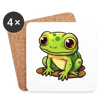 Frog - Coasters (set of 4) - white - Front