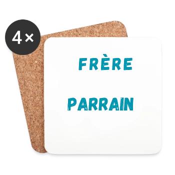 Un frère formidable fait toujours un parrain - Dessous de verre (lot de 4) - blanc - Devant