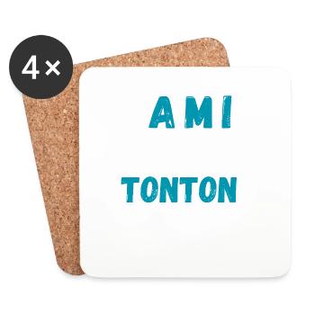 Un ami formidable et tonton exceptionnel - Dessous de verre (lot de 4) - blanc - Devant