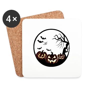 Pumpkin Costume Halloween Gift Pumpkin Costume - Coasters (set of 4) - white - Front