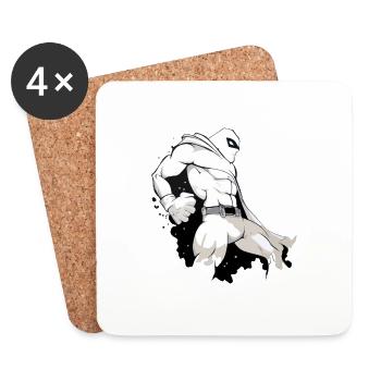 Super Aki Street art - Dessous de verre (lot de 4) - blanc - Devant