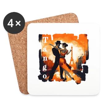 Tango dancers use their creativity - Coasters (set of 4) - white - Front