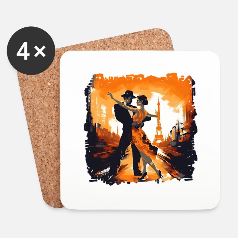 Der Tango entstand in den 1890er Jahren - Untersetzer (4er-Set) - Weiß