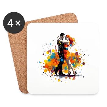 Tanzen als Kunst - Untersetzer (4er-Set) - Weiß - Vorne