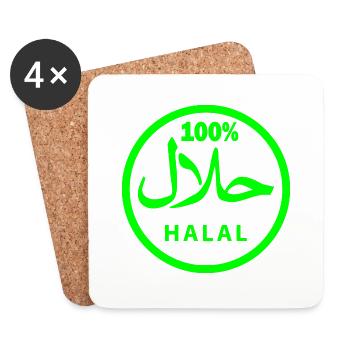 Halal - Untersetzer (4er-Set) - Weiß - Vorne