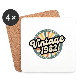 Limitierte Vintage-Edition 1982 - Untersetzer (4er-Set) - Weiß - Vorne